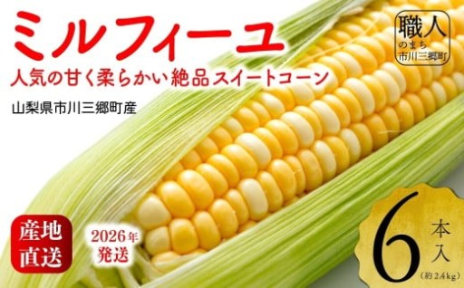 【山梨県市川三郷町産】「ミルフィーユ」6本入