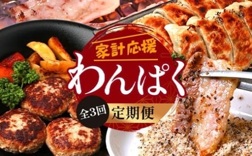 【定期便全3回】ひかり麦豚 わんぱく定期便