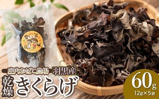 羽黒産 乾燥キクラゲ 60g(12g×5)