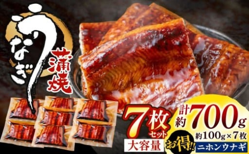 うなぎ蒲焼き(約100g）×7Pセット