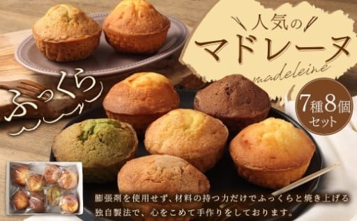 【パッサテンポ】人気のマドレーヌ 7種 8個セット