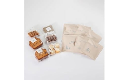 コーヒードリップパックとパティシエの焼き菓子