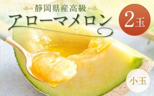 静岡県産 高級 アローマメロン 小玉 2玉 約0.9kg以上×小玉2玉 計約1.8kg以上