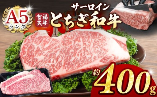 宮福笑牛(とちぎ和牛) A5 サーロインステーキ 約200gx2枚