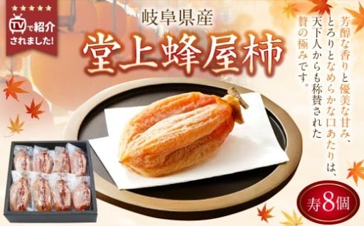 《先行受付》 堂上蜂屋柿 寿 8個 入り