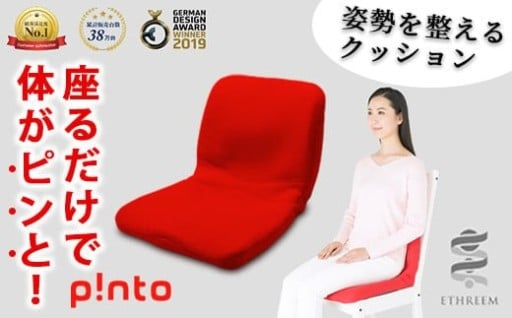 シリーズ累計40万台！座るだけで体がピンと！正しい姿勢へ導くp!nto！