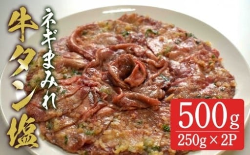 牛タン塩 ネギまみれ 500g(250g×2p)