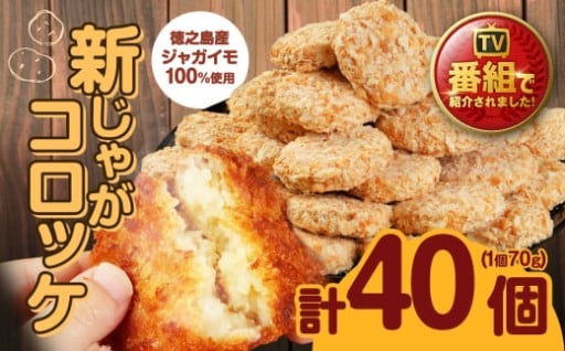【 マツコの知らない世界 で紹介されました！】徳之島産 新じゃがコロッケ 計40個（10個入り×4袋）