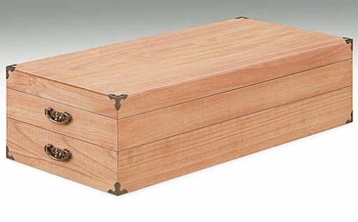 桐たんす 柿渋染め総桐着物収納ケース2段🌸