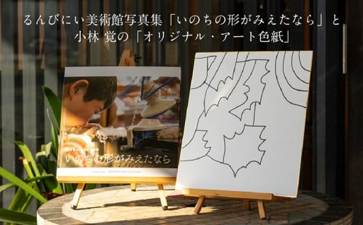 るんびにい美術館写真集「いのちの形がみえたなら」小林覚の「オリジナル・アート色紙」 