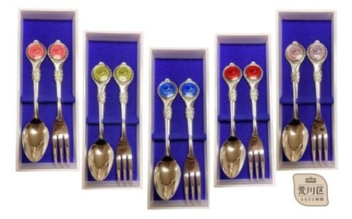 🌲🦉〈伝統工芸の七宝焼〉梟のスプーン・フォークセット☕🥄