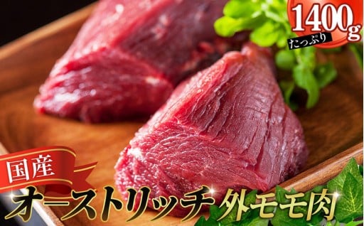 国産オーストリッチ外モモ肉1.4kg