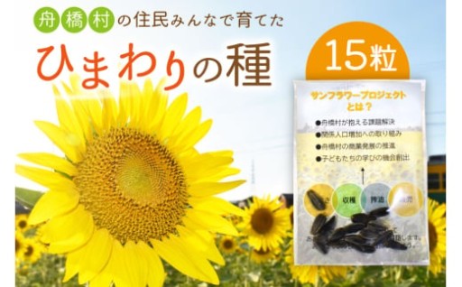 舟橋村の住民みんなで育てたひまわりの種