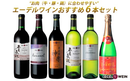エーデルワイン お肉に合うおすすめワイン6本セット