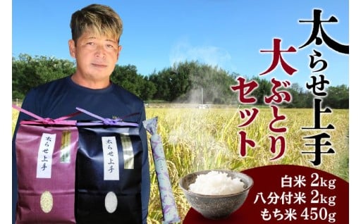 【お歳暮 外熨斗対応可能】🍚大ぶとりセット🍚【太らせ上手（白米＋もち米＋八分付き）】