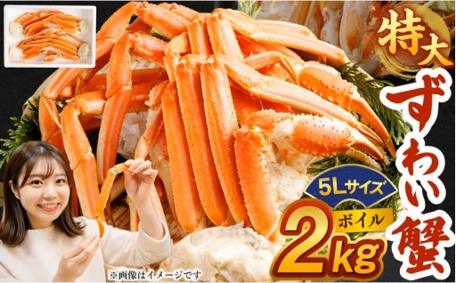 ボイル ズワイ蟹 特大サイズ 5L 2kg 