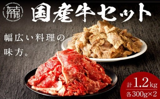 【国産牛】料理の味方セット(切り落とし・ボイルスジ肉)