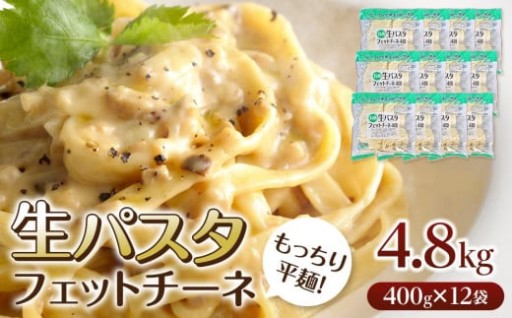 生パスタ フェットチーネ 4.8kg 48食分 ( 400g × 12袋 )｜ 生麺
