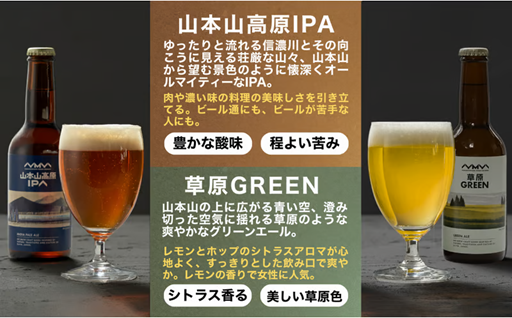 【草原色に輝くクラフトビール】山本山高原ブルワリー2種飲み比べ｜越後小千谷