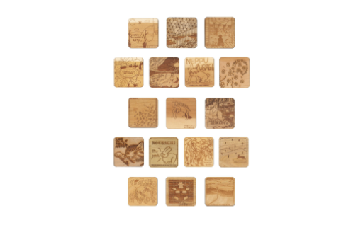 おといねっぷ美術工芸高等学校 木製コースター5枚