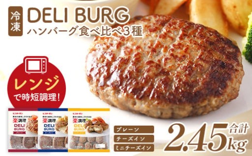 簡便時短 ハンバーグ食べ比べ 3種セット 2.45kg
