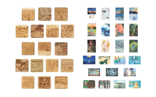 おと高生制作　木製コースター＆ポストカード