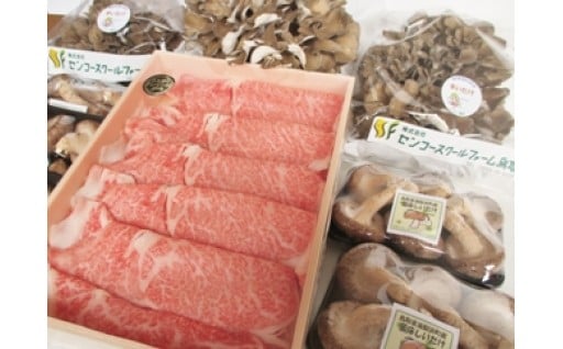 とろける黒毛和牛と新鮮な山の幸セット