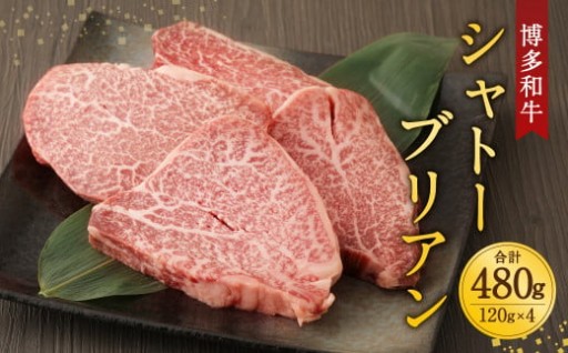 柳川産 博多和牛 シャトーブリアン 約120g×4 計約480g