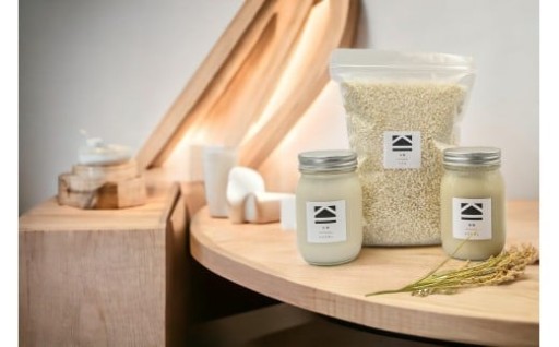 【保存料不使用】米麹(1kg)・生甘酒(450ml)・塩麹(450ml)