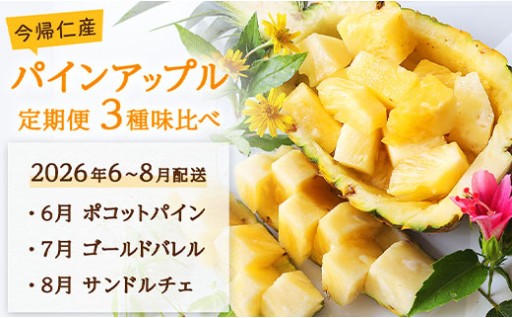 パインアップル3種味比べ【6・7・8月3回配送】