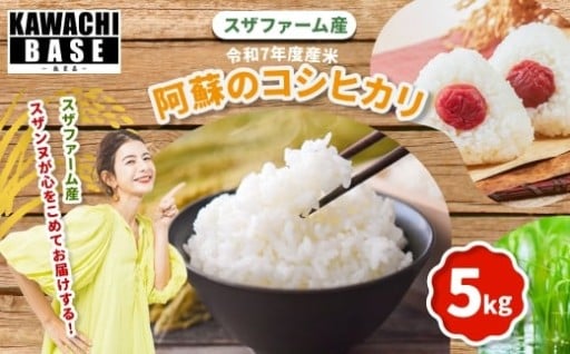 スザファーム産 スザンヌが心をこめてお届けする 【令和7年度産米】 阿蘇のコシヒカリ 5kg
