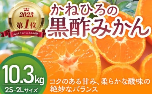 かねひろの黒酢みかん 10.3kg 2S～2L 