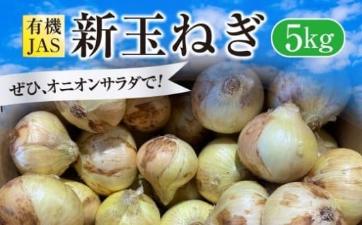 【先行受付】 有機JAS 新玉ねぎ 5kg