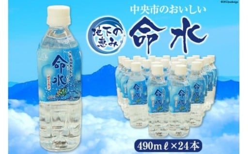 地下の恵み 中央市のおいしい命水 490ml×24本
