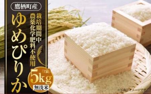 【令和7年産】ゆめぴりか（無洗米）栽培期間中農薬化学肥料不使用 5kg