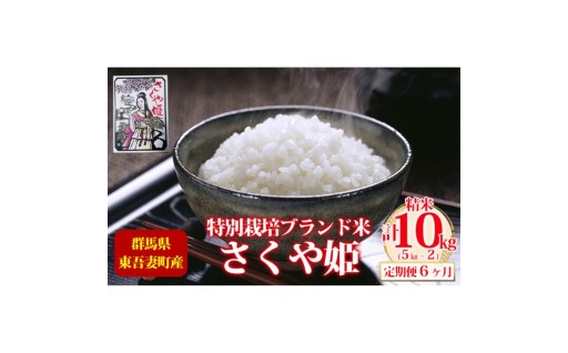 【定期便 6ヶ月】東吾妻町産 特別栽培ブランド米 さくや姫 10kg