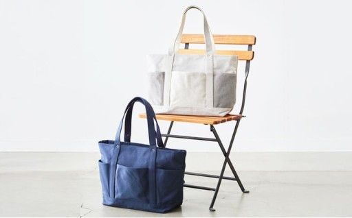 【ファクトリエ】選べるカラー 倉敷帆布 6ポケット トートバッグ