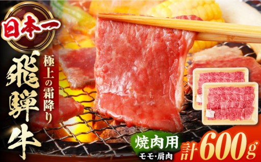 岐阜県の飛騨牛 焼肉用モモ・肩肉 600g