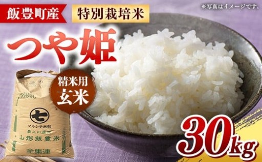 🌾＼山形県ブランド米／🌾【令和7年産】飯豊町産 特別栽培米つや姫 玄米30㎏
