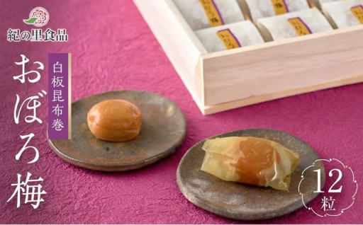 白板昆布巻おぼろ梅 12粒 ［Kn24］