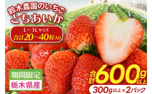 とちあいか 600g以上 (300g以上×2P)