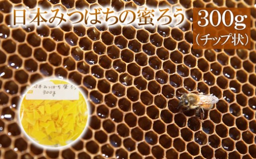 日本みつばちの蜜ろう300g（チップ状）