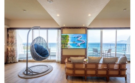 旅行 宿泊利用券 オーシャンタワー プレミアコーラルビュールーム 宿泊券 4名様利用 1泊 （ 朝・夕付 ）