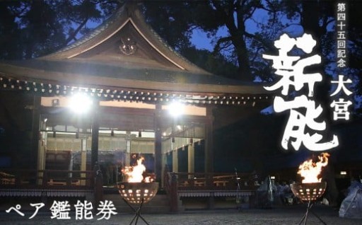 第45回記念大宮薪能　ペア鑑能券　脇正面席