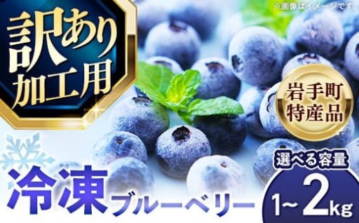 【訳あり加工用】岩手町産冷凍ブルーベリー1kg
