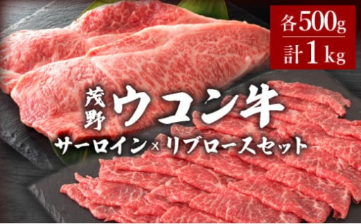 【茂野ウコン牛】リブロース×サーロインセット（計1㎏）