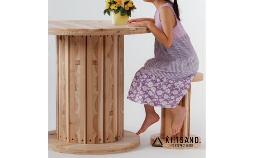 ＜DIY用＞ ケーブルドラム型テーブルの組み立てキット