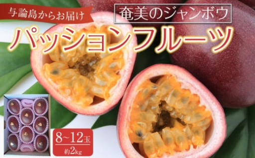 与論島産パッションフルーツ　奄美のジャンボウ8玉～12玉（約2kg前後）