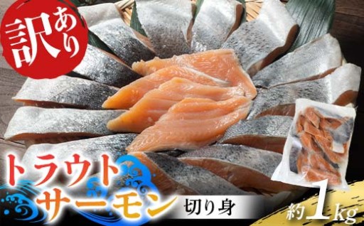 《訳あり》トラウトサーモンの切り身 約1kg×1袋／約1kg×2袋