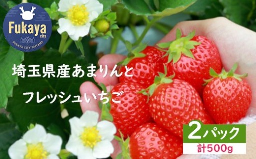 埼玉県産あまりんとフレッシュいちご  計500g